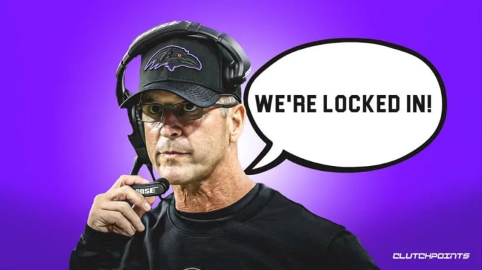 Baltimore Ravens coach John Harbaugh.